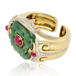 DAVID WEBB Carved Nephrite Jade Bracelet
