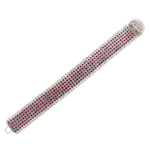 VAN CLEEF & ARPELS Platinum Mystery-Set Ruby and Diamond Bracelet