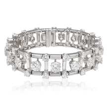 Van Cleef & Arpels Round Brilliant and Baguette Cut Diamond Bracelet