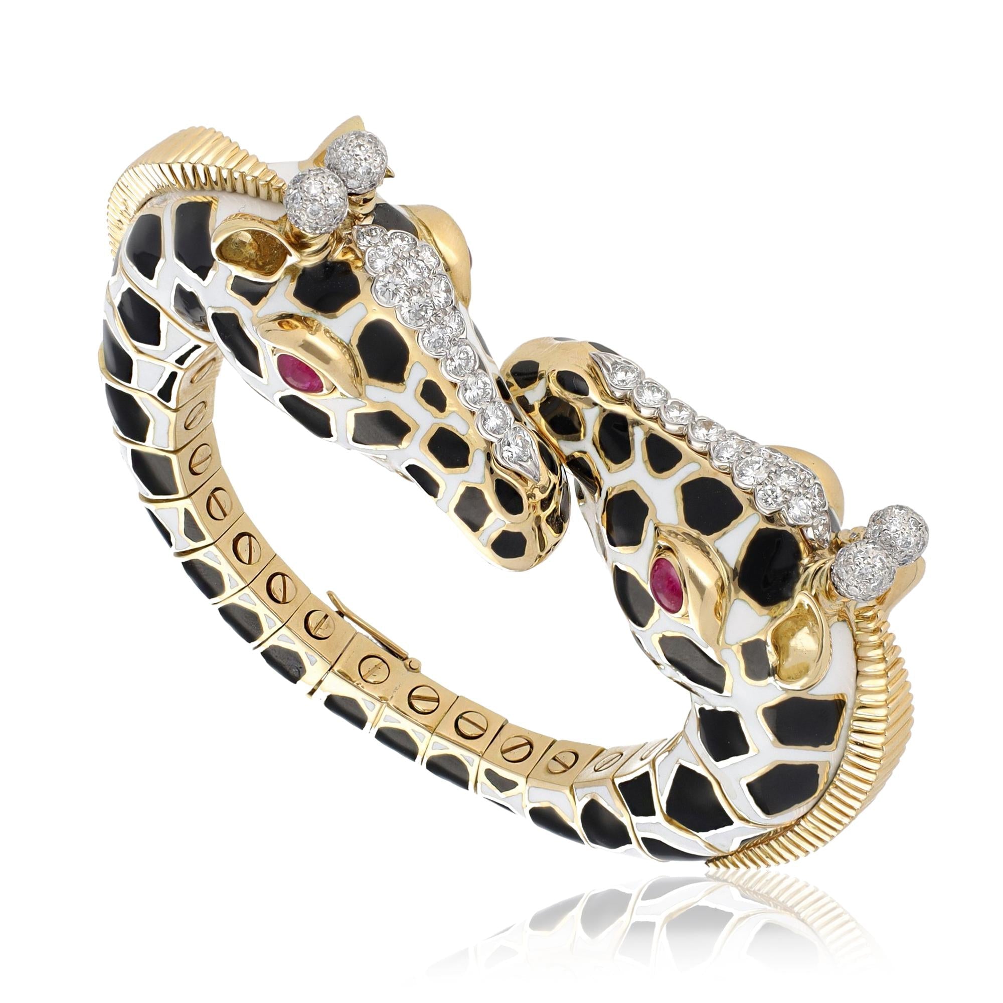 DAVID WEBB 'Twin Giraffe' Bracelet