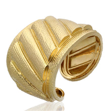DAVID WEBB Hammered 18K Yellow Gold “Wonder Woman” Cuff Bracelet