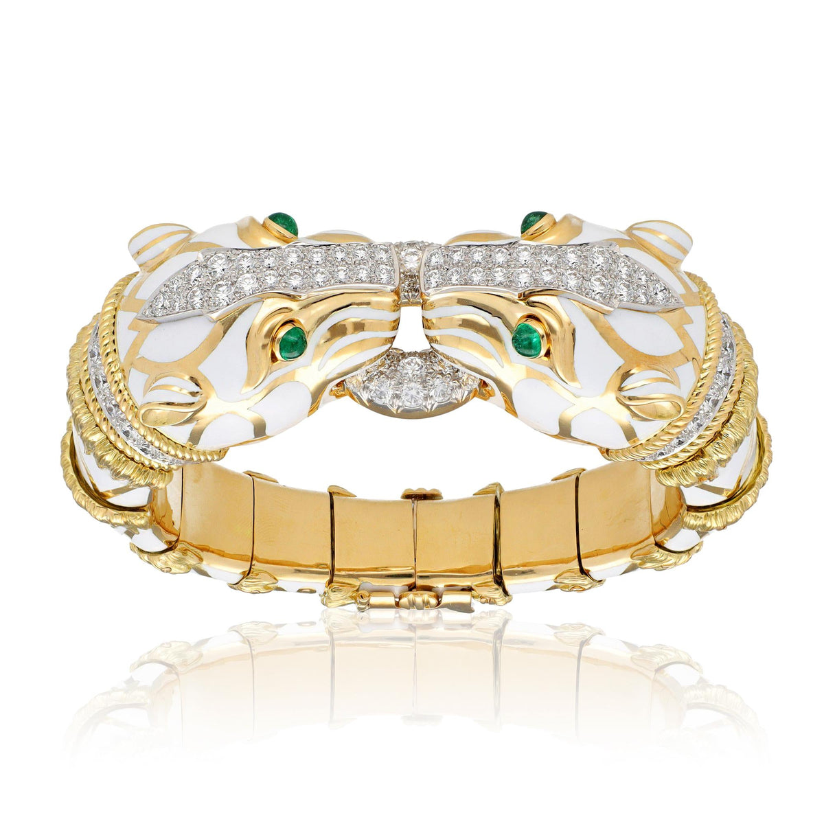 DAVID WEBB 'Double Head Lion' Bracelet