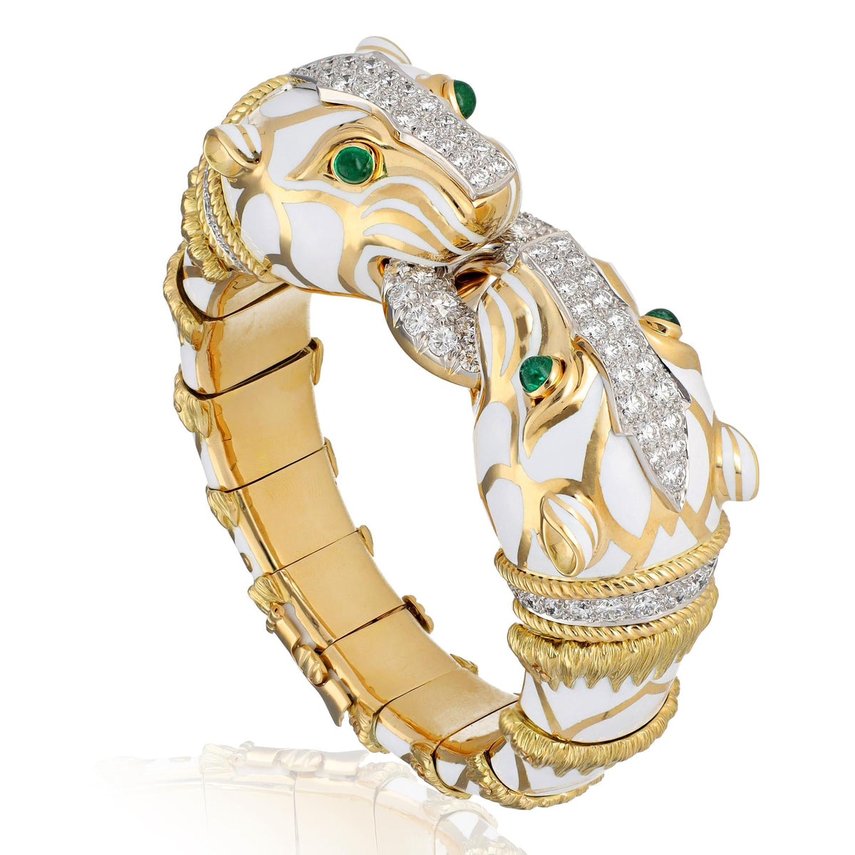 DAVID WEBB 'Double Head Lion' Bracelet