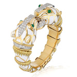 DAVID WEBB 'Double Head Lion' Bracelet
