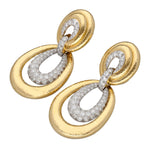 David Webb 18K Yellow Gold & Diamond Door Knocker Earrings