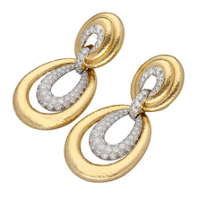 David Webb 18K Yellow Gold & Diamond Door Knocker Earrings