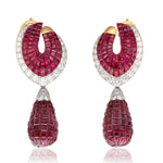VAN CLEEF & ARPELS Mystery-Set Detachable Ruby, Diamond Earrings