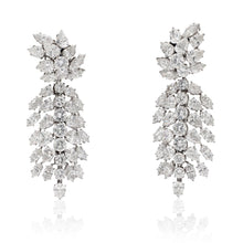 Harry Winston -   Pear, Marquise and Round Cut Diamond Cluster Ear Clips/Brooch