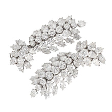 Harry Winston -   Pear, Marquise and Round Cut Diamond Cluster Ear Clips/Brooch