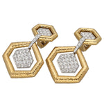 DAVID WEBB Madison Hexagon Earrings