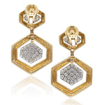 DAVID WEBB Madison Hexagon Earrings