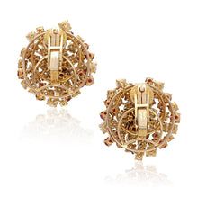 CARTIER LONDON Ruby and Diamond Ear Clips
