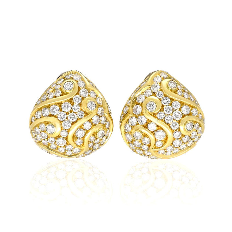 BULGARI Pave Diamond Earrings