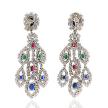 HARRY WINSTON Precious Gem and Diamond Ear Clips