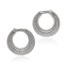 Cartier Platinum & 18K White Gold “C” Ear Clips
