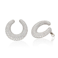 Cartier Platinum & 18K White Gold “C” Ear Clips