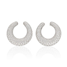 Cartier Platinum & 18K White Gold “C” Ear Clips