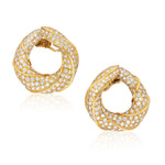 VAN CLEEF & ARPELS Diamond Crescent Hoop Earrings