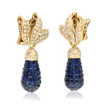 VAN CLEEF & ARPELS Sapphire and Diamond Ear Clips
