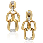 DAVID WEBB Suspended Hoop Ear Clips