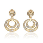 DAVID WEBB Cosmos Diamond Earrings, White Enamel