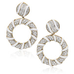 DAVID WEBB Candy Stripe Earrings, White Enamel