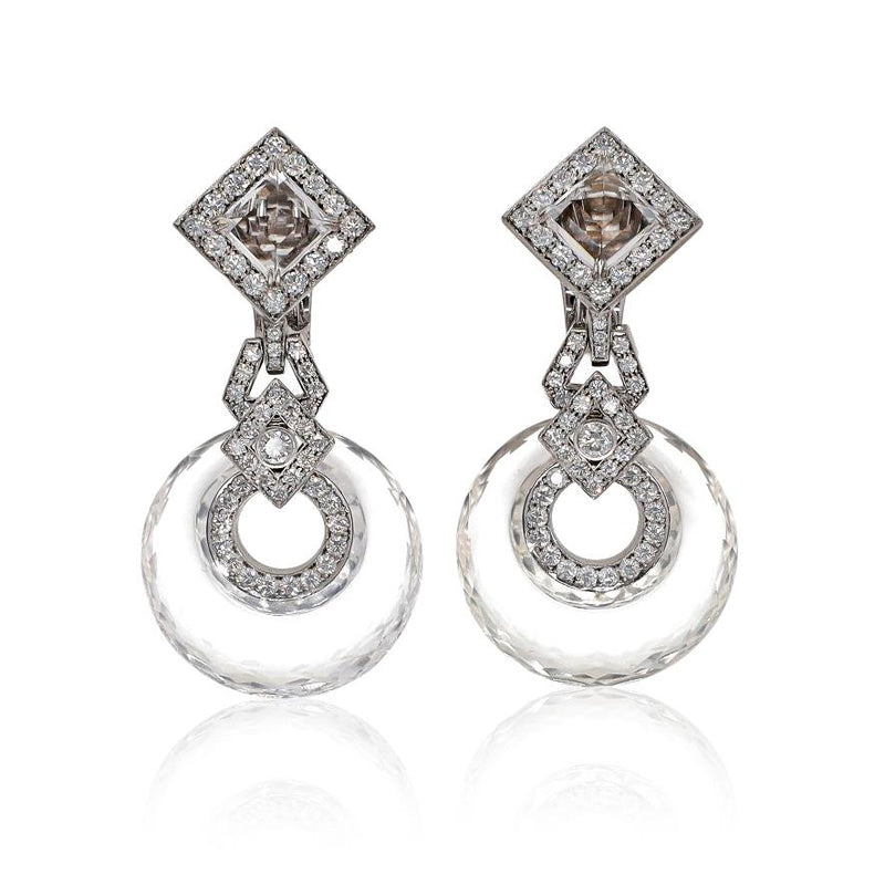 DAVID WEBB 'Midnight' Ear Clips