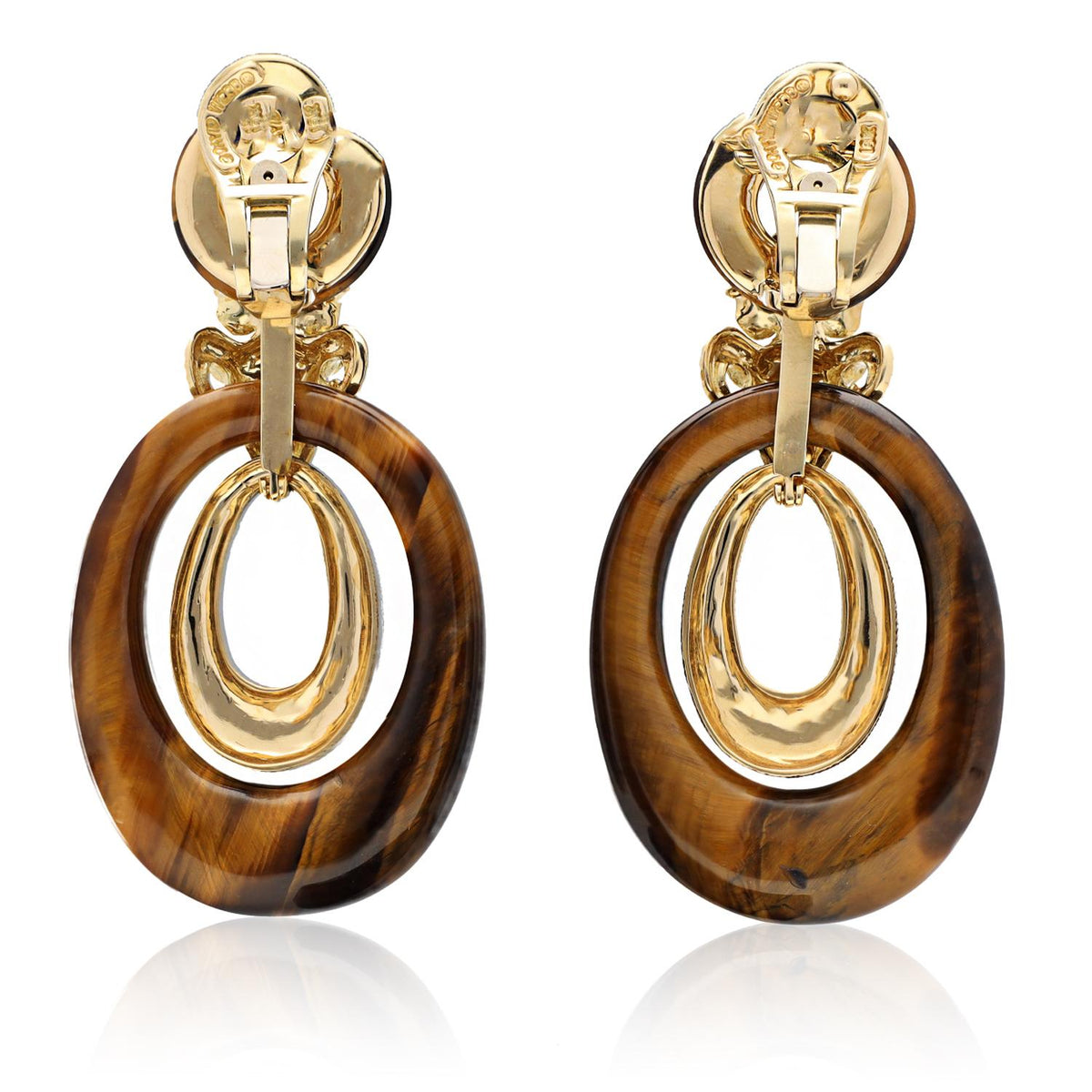 DAVID WEBB -Ram's Head Double Hoop Earrings