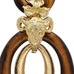 DAVID WEBB -Ram's Head Double Hoop Earrings