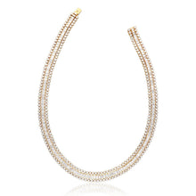 CARTIER 18K Yellow Gold Baguette and Round Diamond Riviere Necklace