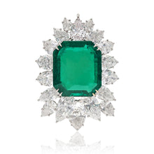 HARRY WINSTON Platinum And 18K White Gold Diamond And Emerald Necklace