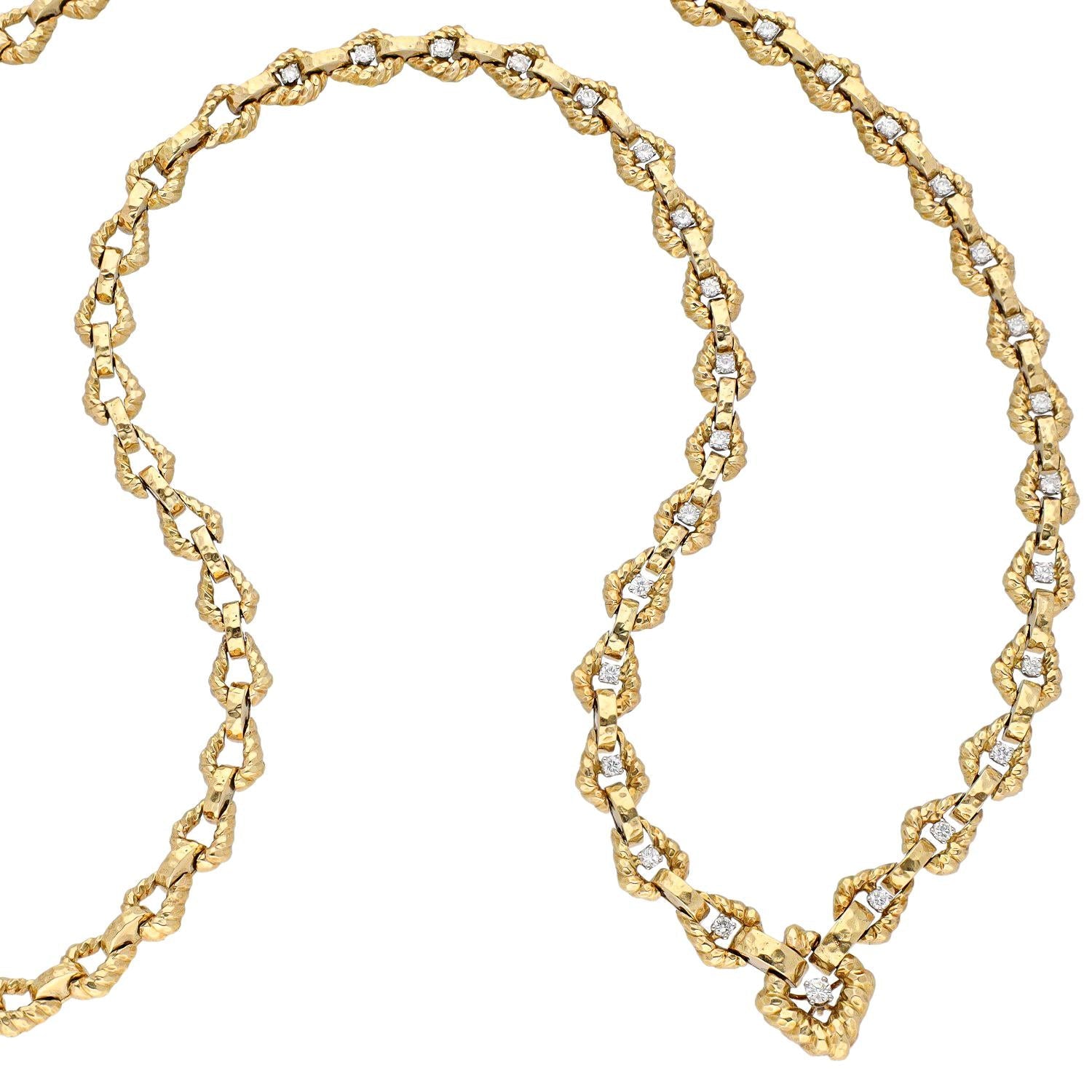 DAVID WEBB Link Twist Chain Necklace