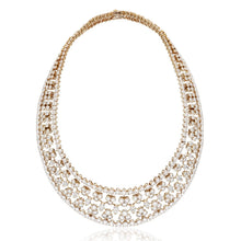 CARTIER 18K Yellow Gold Diamond Floral Lace Necklace
