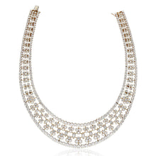 CARTIER 18K Yellow Gold Diamond Floral Lace Necklace