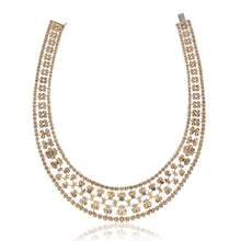 CARTIER 18K Yellow Gold Diamond Floral Lace Necklace