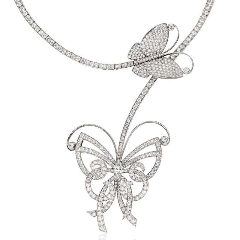 Van Cleef & Arpels Flying Butterfly Necklace and Detachable Clip