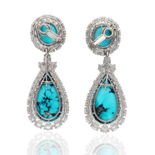 HARRY WINSTON Turquoise and Diamond Necklace and Ear Clips