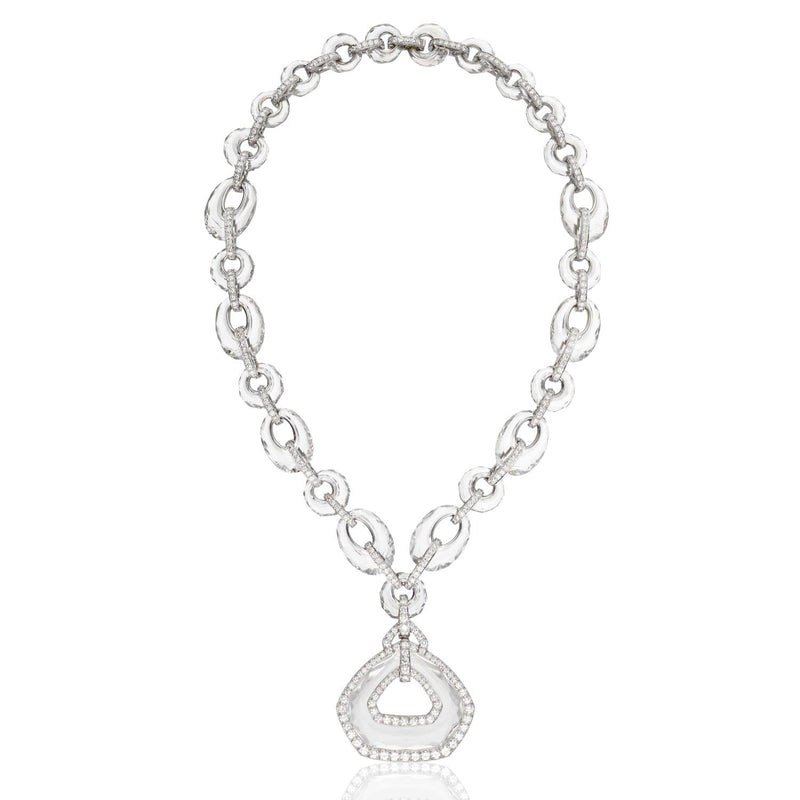 David Webb Faceted Rock Crystal 'Couture' Necklace