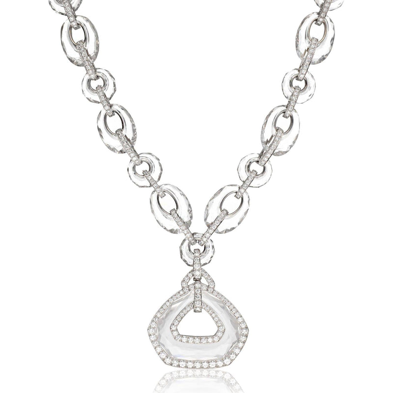 David Webb Faceted Rock Crystal 'Couture' Necklace