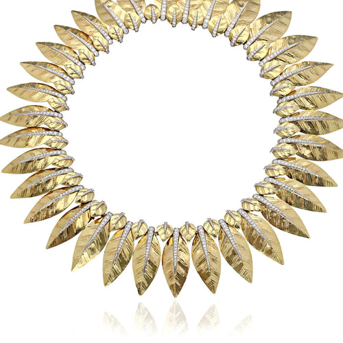 DAVID WEBB 'Laurel Leaf' Necklace