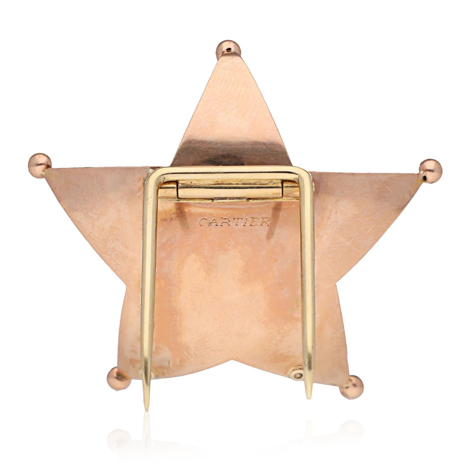 CARTIER Sapphire and Enamel Stars and Stripes "Home Front" Brooch - Circa 1940's