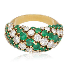 VAN CLEEF & ARPELS Emerald and Diamond Bombé Ring