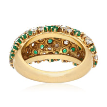 VAN CLEEF & ARPELS Emerald and Diamond Bombé Ring