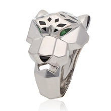 Cartier 18K White Gold Panther Head Ring
