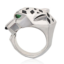 Cartier 18K White Gold Panther Head Ring