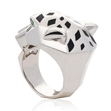 Cartier 18K White Gold Panther Head Ring