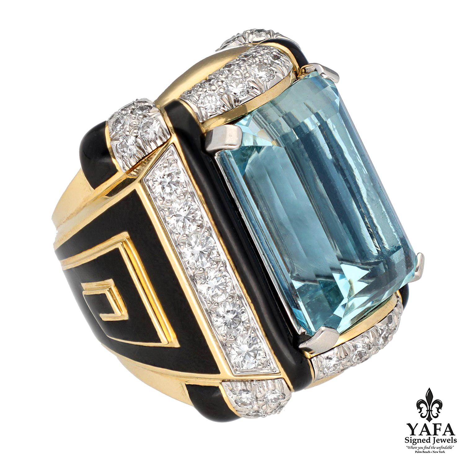 DAVID WEBB 25.50 CTS Aquamarine Ring