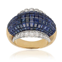 VAN CLEEF & ARPELS Sapphire and Diamond Myster Set Ring