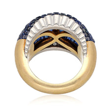 VAN CLEEF & ARPELS Sapphire and Diamond Myster Set Ring