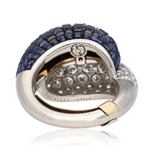 VAN CLEEF & ARPELS Platinum, Diamond and Mystery-Set Sapphire “Boule” Ring